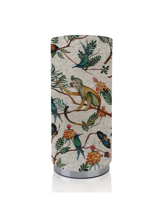 Exotic Jungle Mohawk or Mabel Monkey Tropical Themed  Chrome Base Pad Lamp