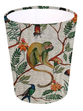 Exotic Jungle Mohawk or Mabel Monkey Tropical Themed Decorative Waste Paper Bin