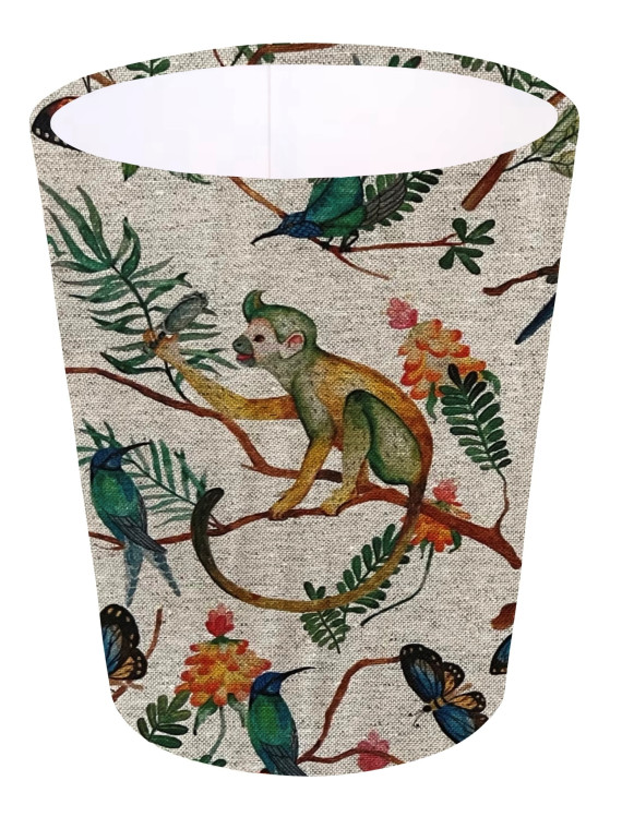 Exotic Jungle Mohawk or Mabel Monkey Tropical Themed Decorative Waste Paper Bin