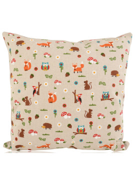 43cm x 43cm Filled Cushion Woodland Friends