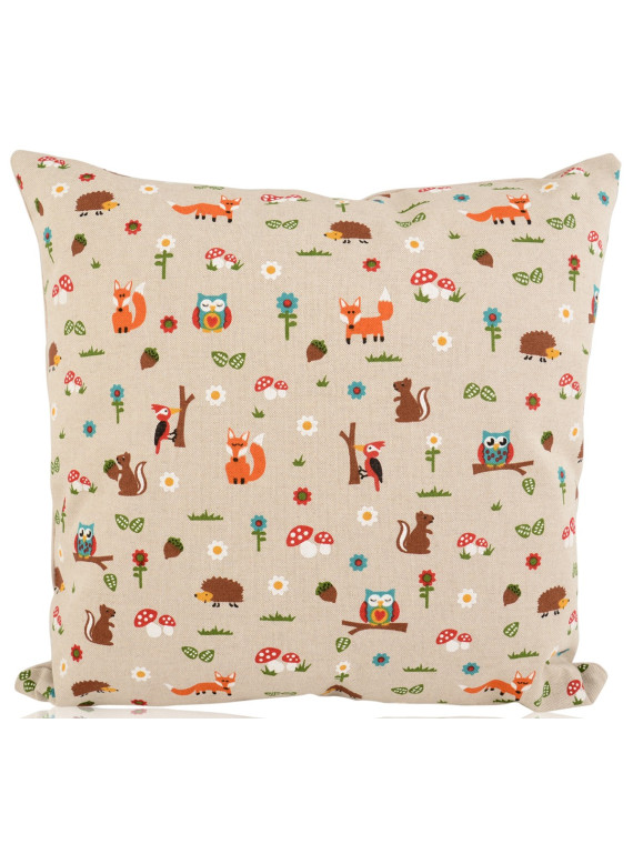 43cm x 43cm Filled Cushion Woodland Friends