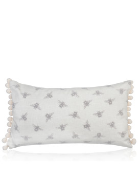 50cm x 30cm  Filled Bolster Cushion Fryetts Bees