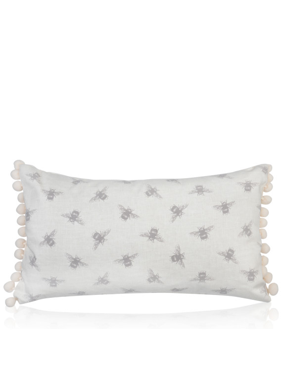 50cm x 30cm  Filled Bolster Cushion Fryetts Bees