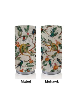 Exotic Jungle Mohawk or Mabel Monkey Tropical Themed  Chrome Base Pad Lamp