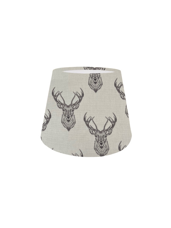 Natural Grey Stag EMPIRE Lampshade, Insect, Yellow Shade Design