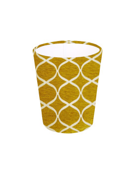 Geometric Mustard Yellow Decorative Waste Paper Bin