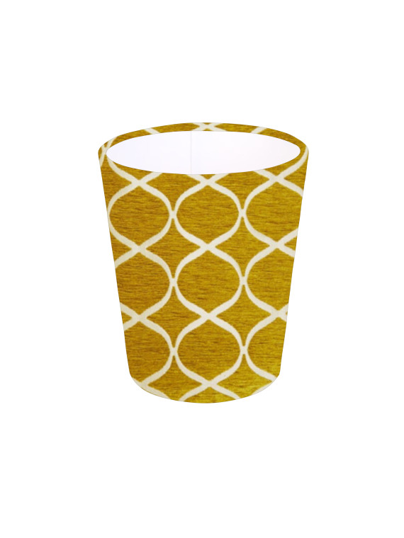 Geometric Mustard Yellow Decorative Waste Paper Bin