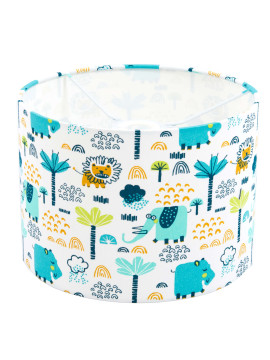 Nursery Safari Jungle Animals Hippo Lampshade  white background  Lampshade