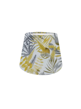 Makati Ochre EMPIRE Lampshade, Leaves, Yellow Shade Design, Handmade in UK,