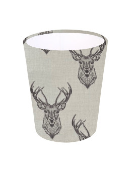 Natural Grey Stag Decorative Waste Paper Bin