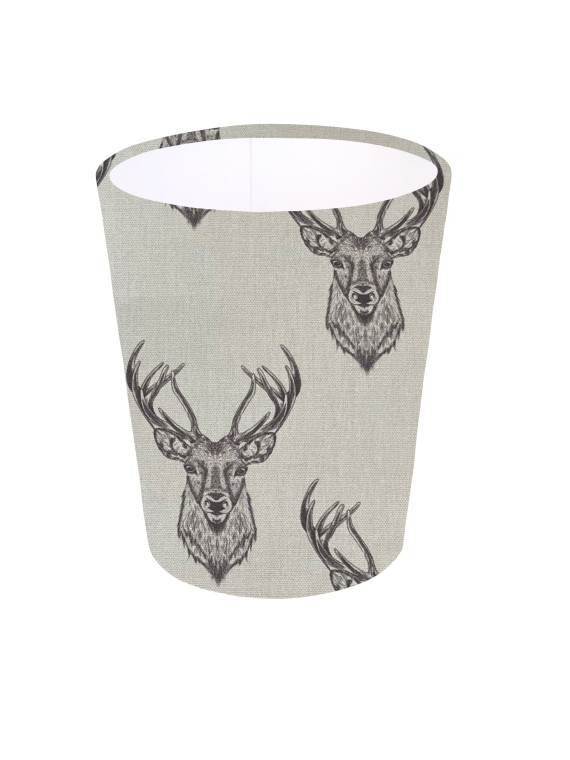 Natural Grey Stag Decorative Waste Paper Bin