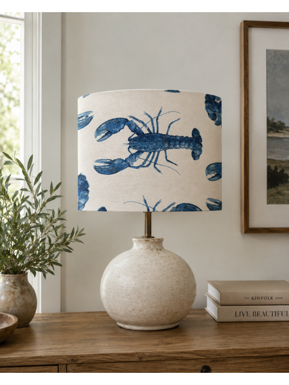 Lobster  Drum  Lampshade, Ceiling Pendant, Table Lamp