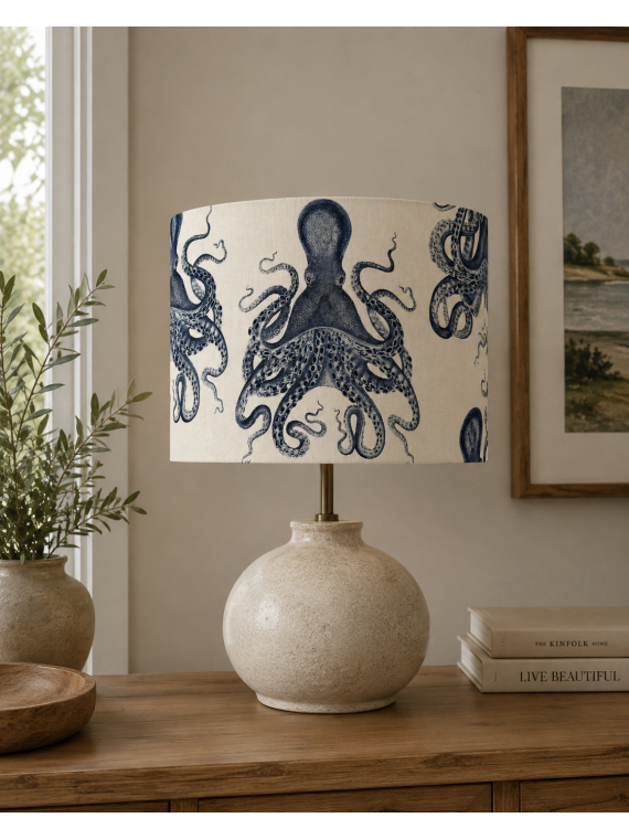 Octopus Drum  Lampshade, Ceiling Pendant, Table Lamp