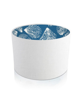 Handmade Leanne White with presitigous Sandbanks Interior drum lampshade