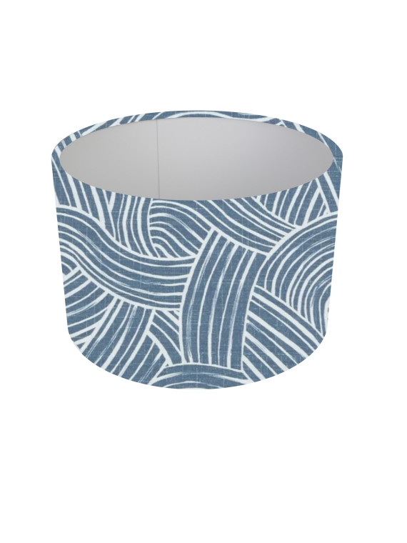 Ocean denim wave Drum Lampshade, Ceiling Pendant, Table Lamp