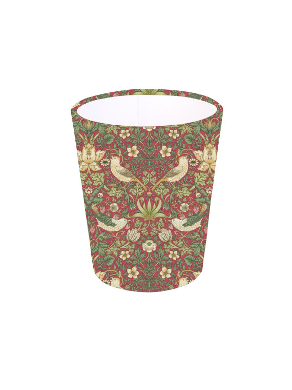 William Morris Strawberry Thief Crimson Decorative Waste Paper Bin