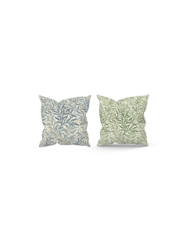 Filled William Bough Sage or Azure Cushion