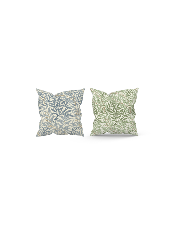 Filled William Bough Sage or Azure Cushion