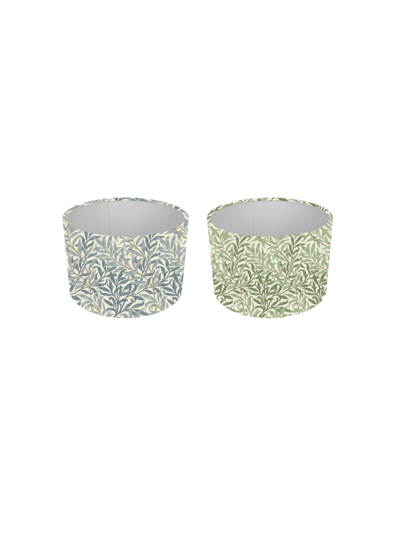 William Bough Sage or Azure Drum Lampshade ceiling shade
