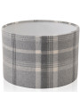 Balmoral Grey Tartan  Drum Lampshade ceiling shade