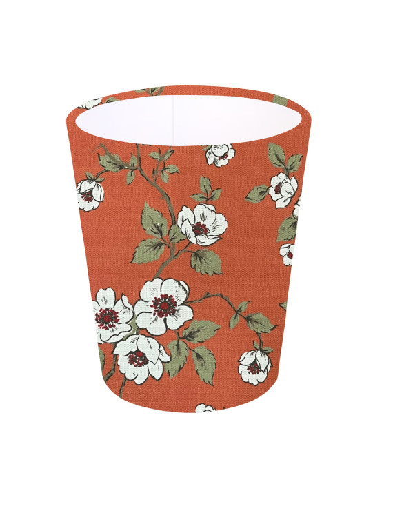 Soft Gold or Coral Blossom flower  Decorative Waste Paper Bin