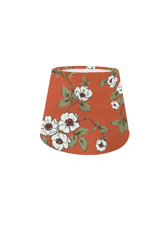 Soft Gold/ Coral Blossom EMPIRE Lampshade, Handmade in UK, Home Decor Gift, Floral Light Shade