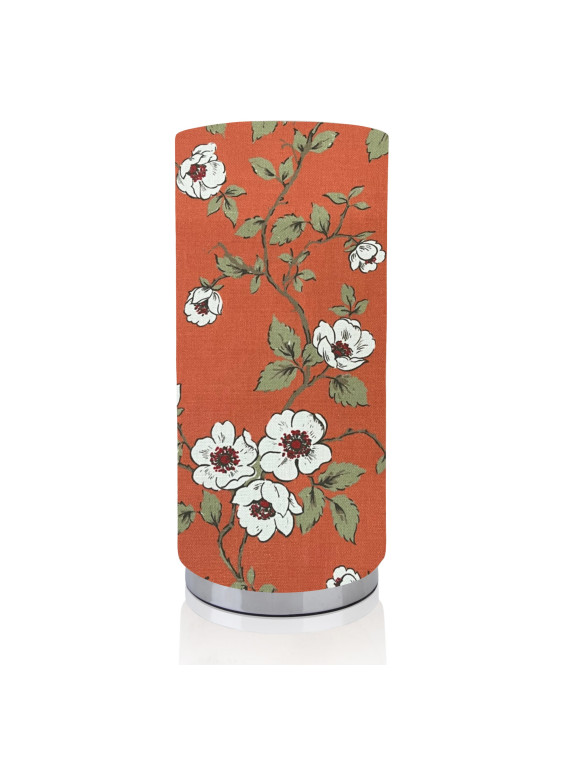 Soft Gold/ Coral Blossom tree flower Themed Children's Chrome Base Pad Lamp