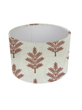 Rust Autumn Embroidered  Trees Lampshade, Ceiling Pendant, Table Lamp