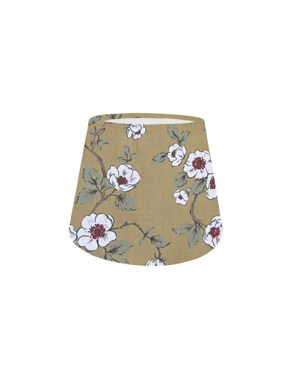 Soft Gold/ Coral Blossom EMPIRE Lampshade, Handmade in UK, Home Decor Gift, Floral Light Shade
