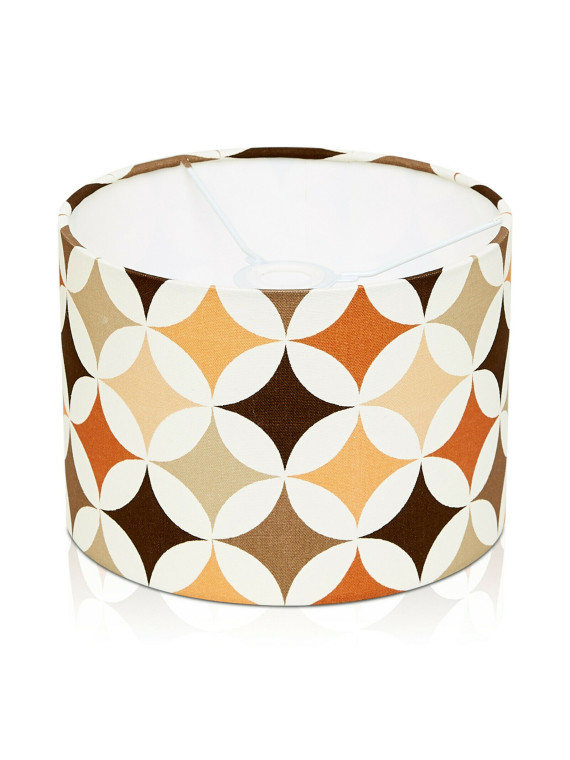 Retro Mustard Yellow, Grey / Orange Lampshade, Ceiling Pendant,Table Lamp